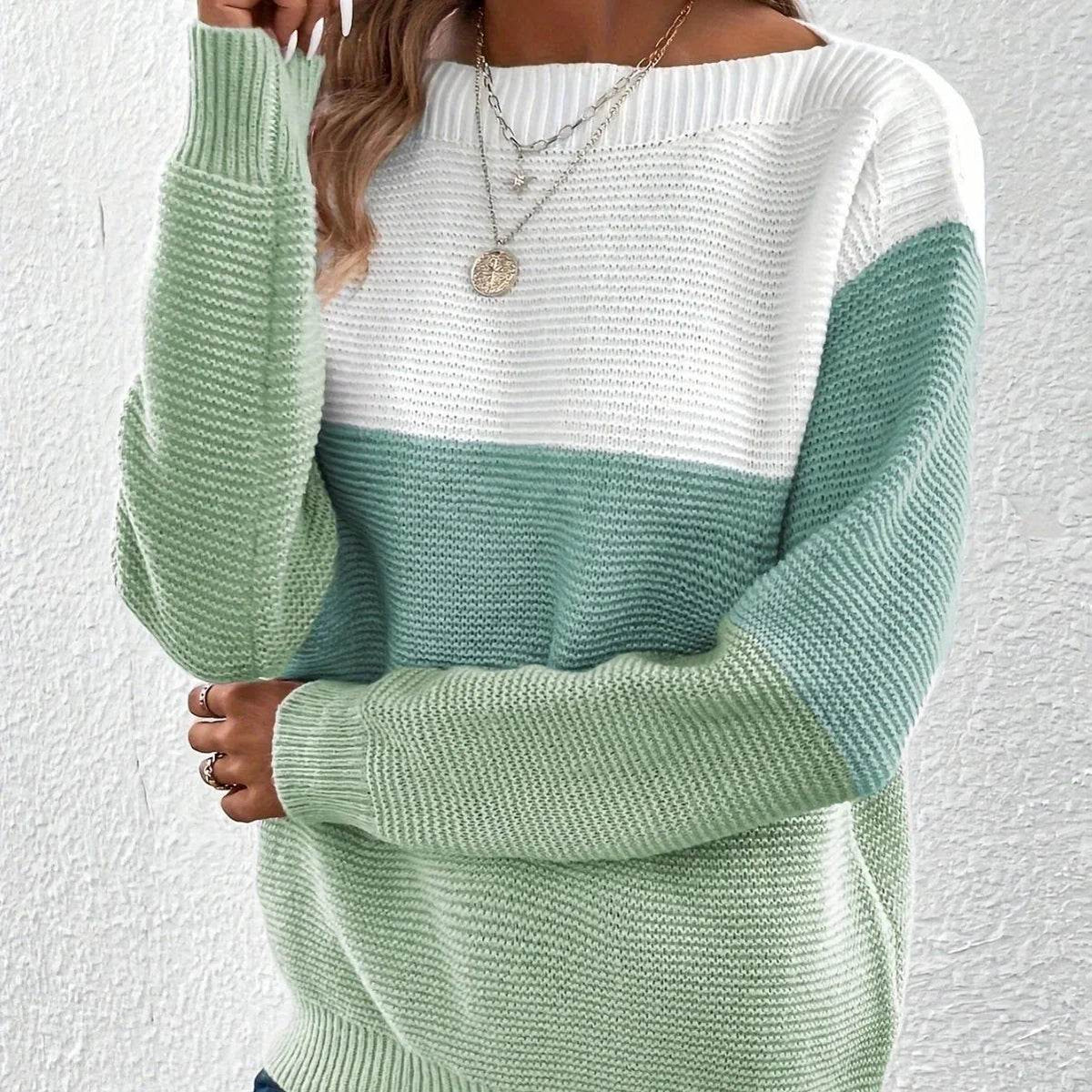 Elena Round-Neck Knit Sweater