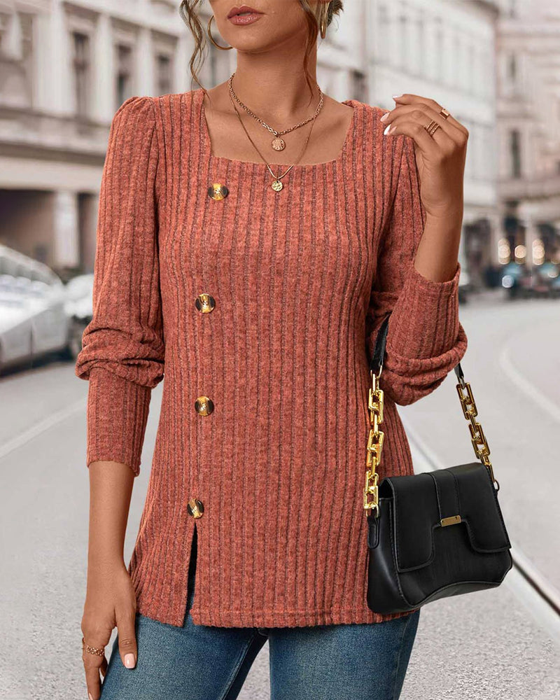Diana Elegant Button Sweater