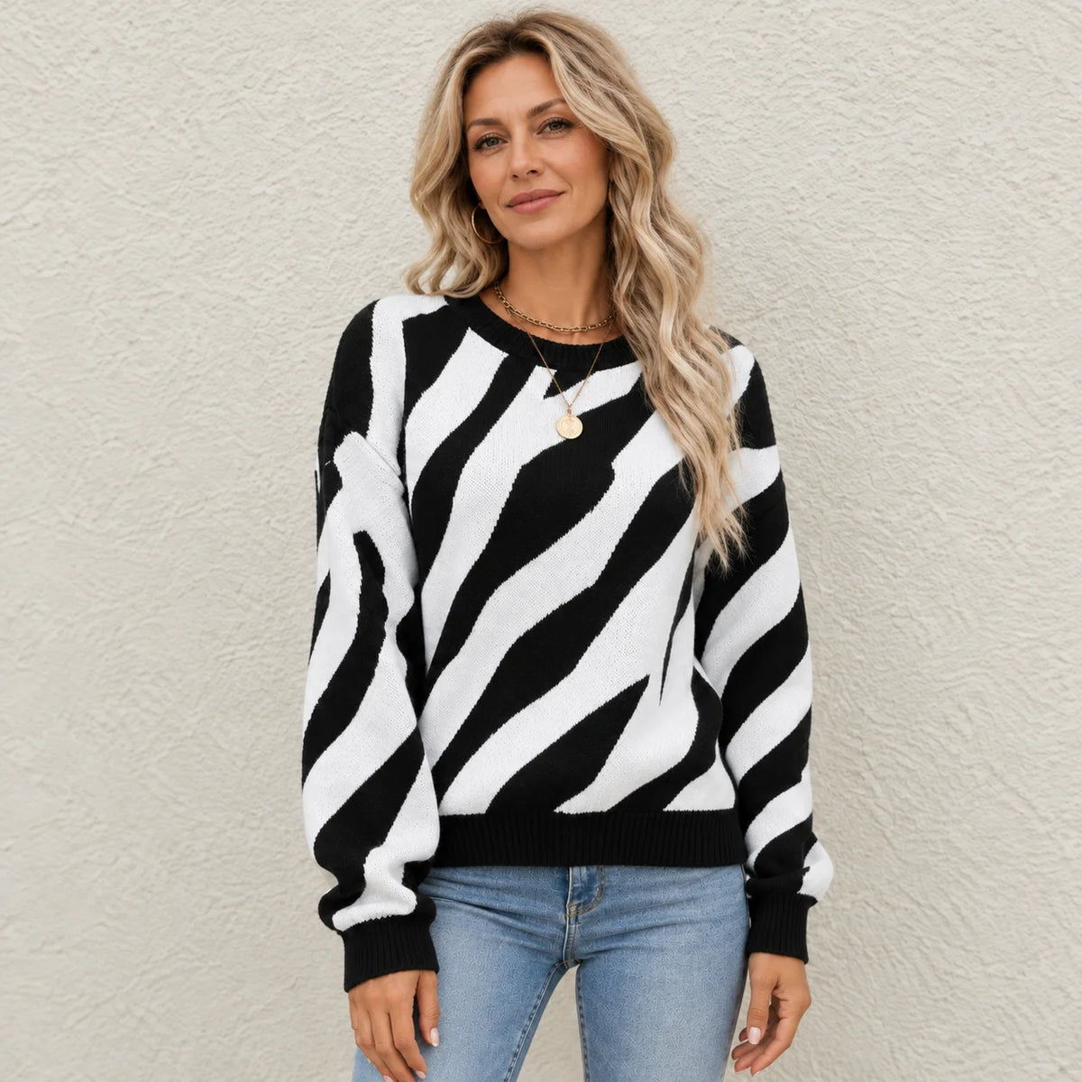 Camille Chic Abstract Sweater