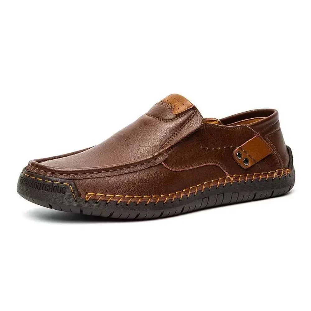 Men's Leather Slip-On Loafers – SoftStep