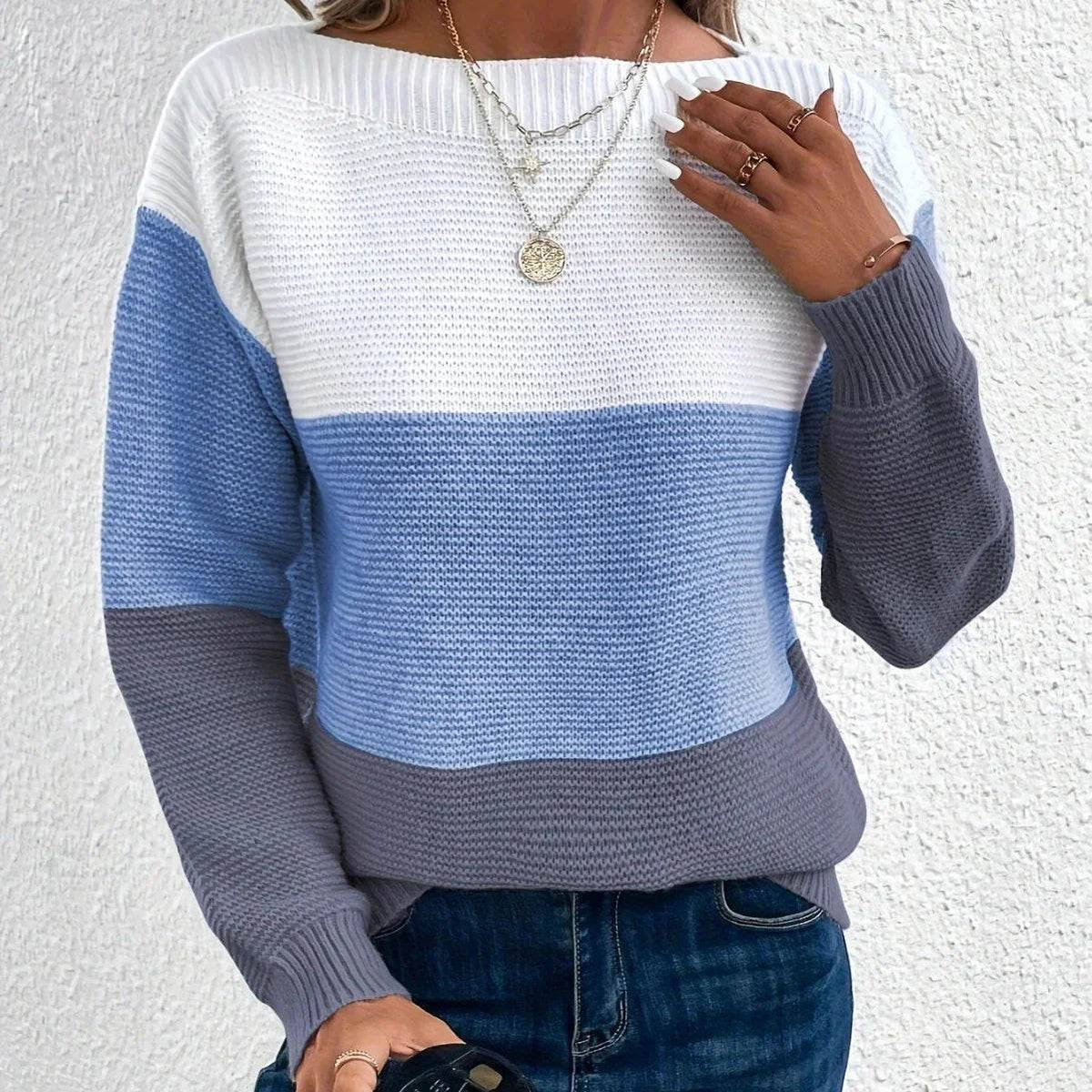 Elena Round-Neck Knit Sweater