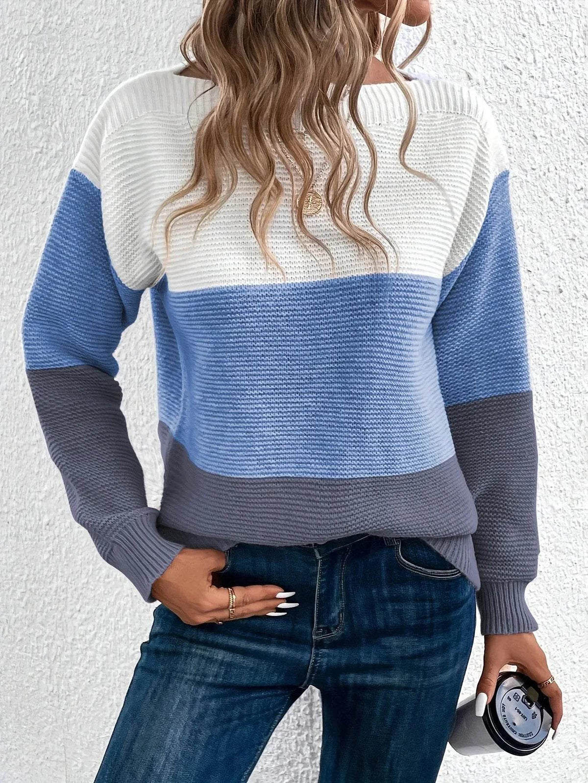 Elena Round-Neck Knit Sweater