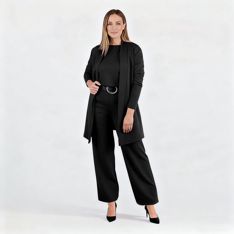 Elena – Elegant Women's 3-Piece Set (Jacket, Top & Pants)