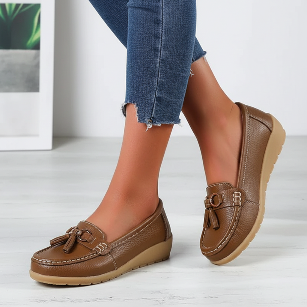 Orthopedic Leather Loafers - Mary