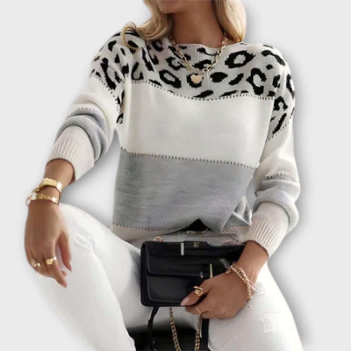 Selena Leopard Knit Sweater