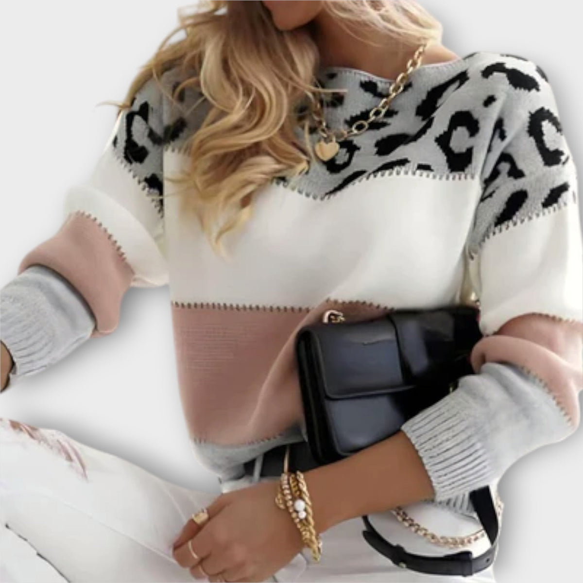 Selena Leopard Knit Sweater