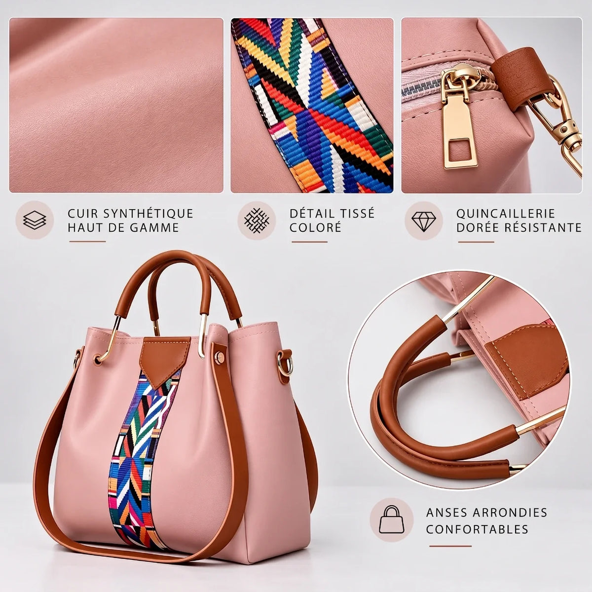 Allure | 4-Piece Women's Handbag Set – Tote, Crossbody Bag, Wallet & Clutch