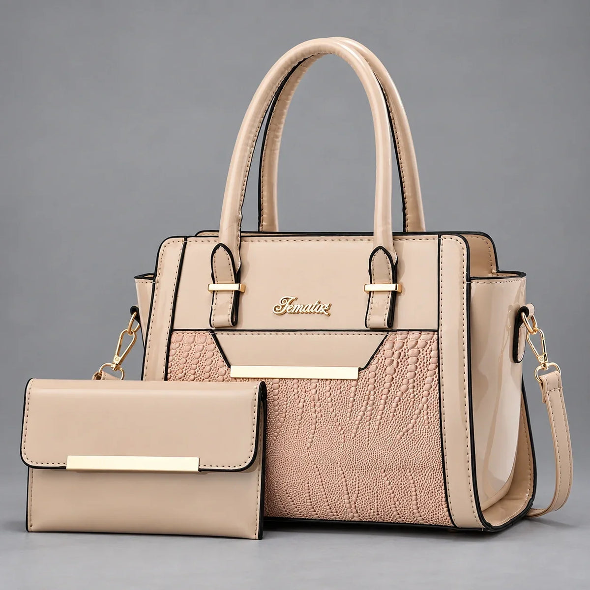 Finesse | 2-Piece Women's Handbag Set – Tote & Wallet