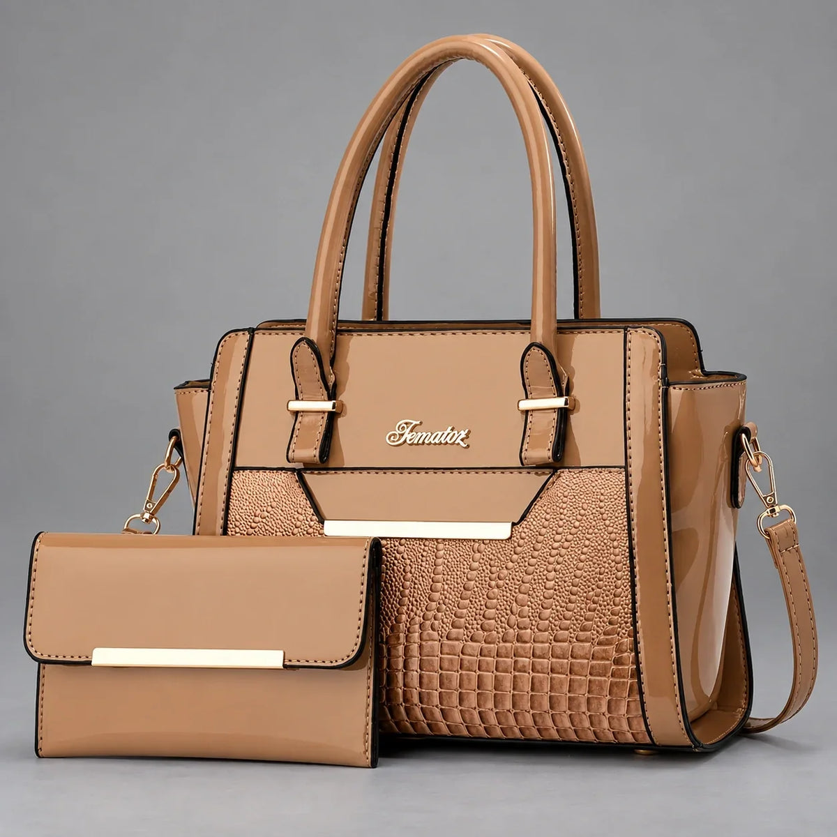 Finesse | 2-Piece Women's Handbag Set – Tote & Wallet