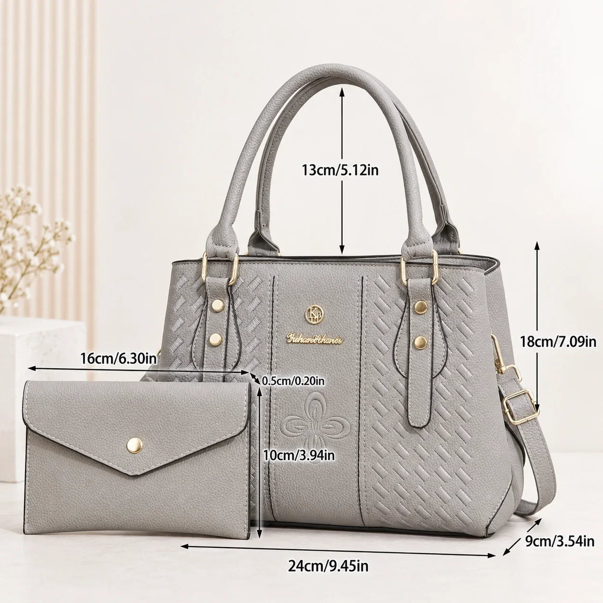 Velvet | 2-Piece Women's Handbag Set – Tote & Wallet