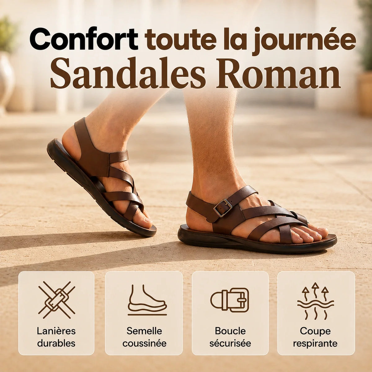 Roman | Men's Sandals – Lightweight, Comfortable & Perfect for Summer