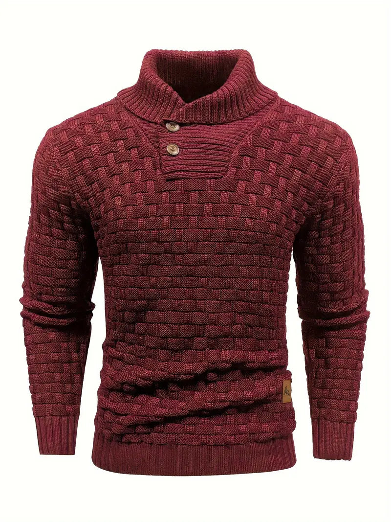 Men's Shawl-Collar Knit Sweater - Auguste