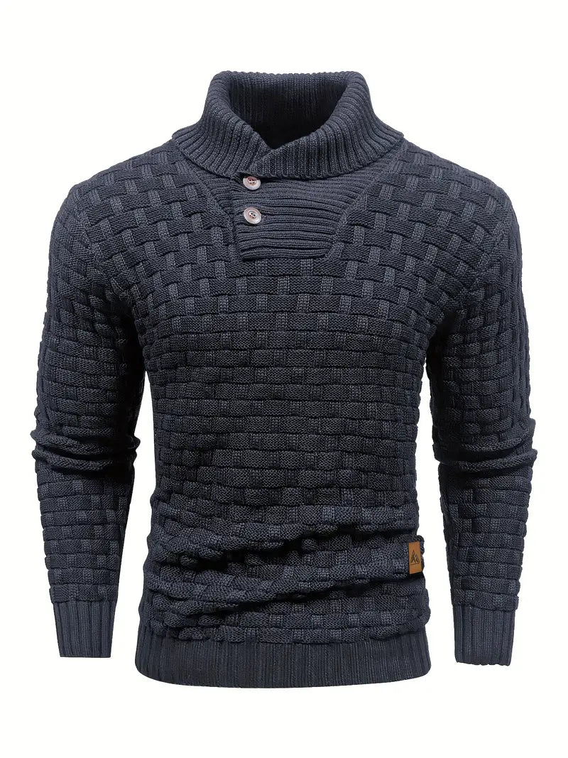 Men's Shawl-Collar Knit Sweater - Auguste