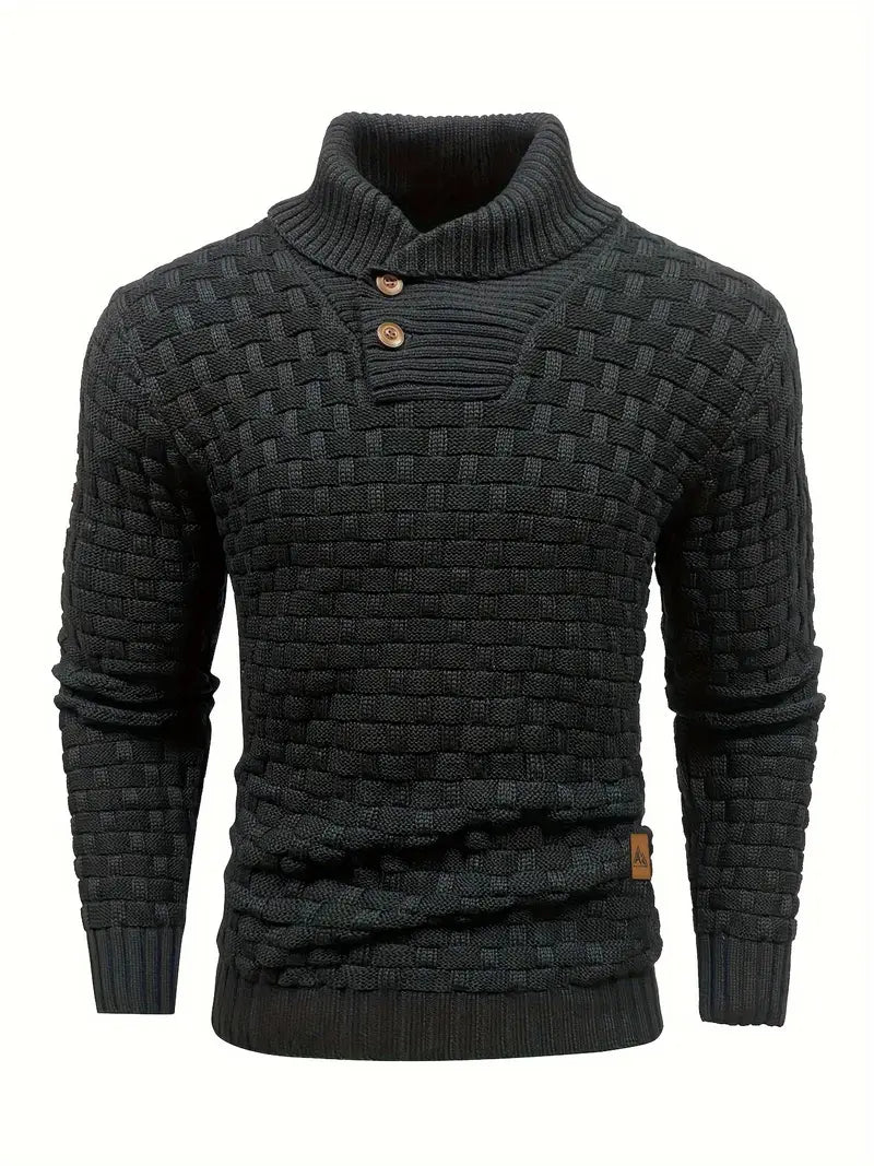 Men's Shawl-Collar Knit Sweater - Auguste