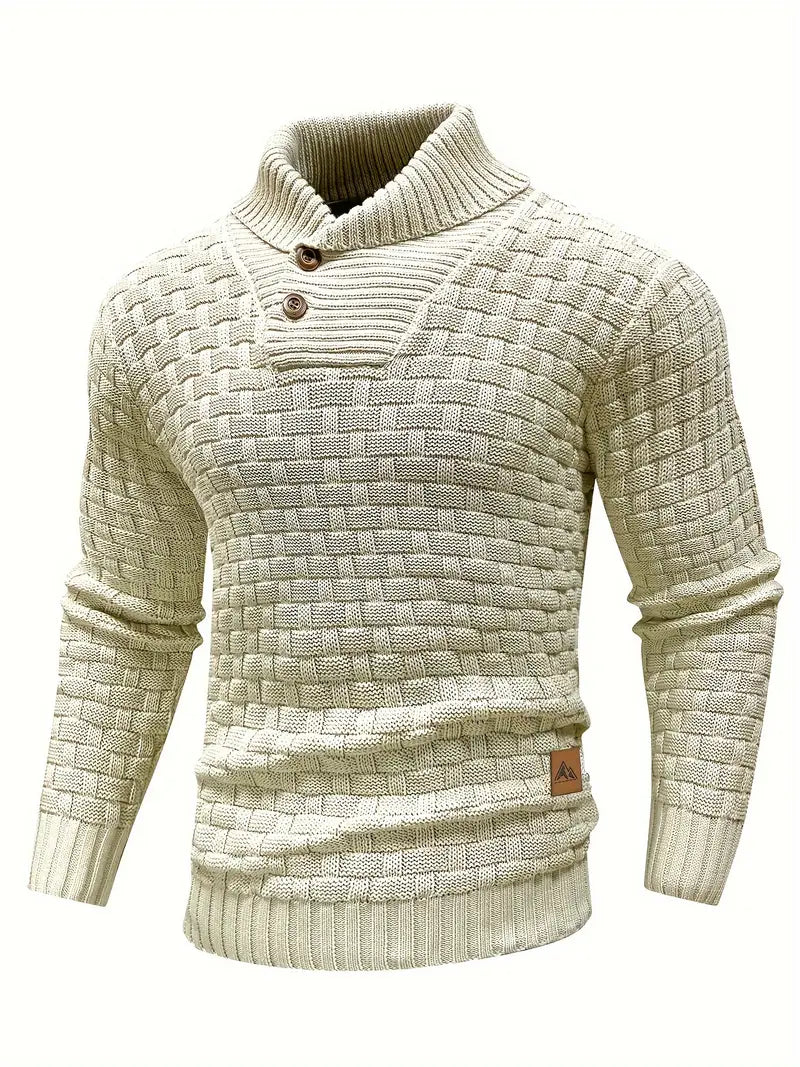 Men's Shawl-Collar Knit Sweater - Auguste