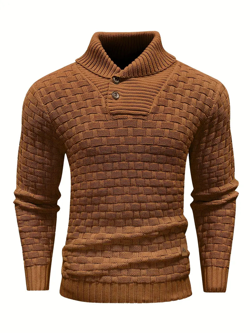 Men's Shawl-Collar Knit Sweater - Auguste