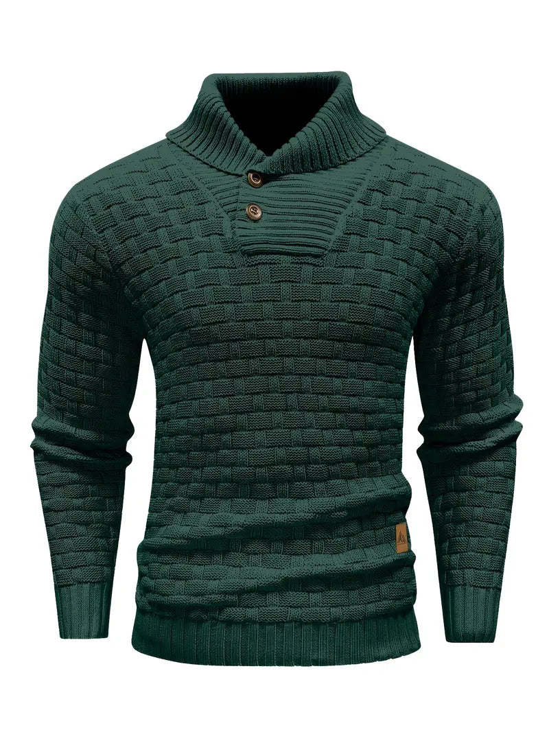 Men's Shawl-Collar Knit Sweater - Auguste