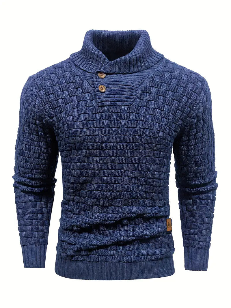 Men's Shawl-Collar Knit Sweater - Auguste