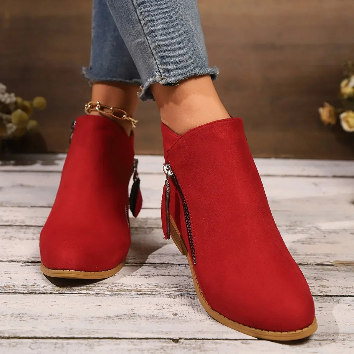 Women's Short Ankle Boots - Élégant