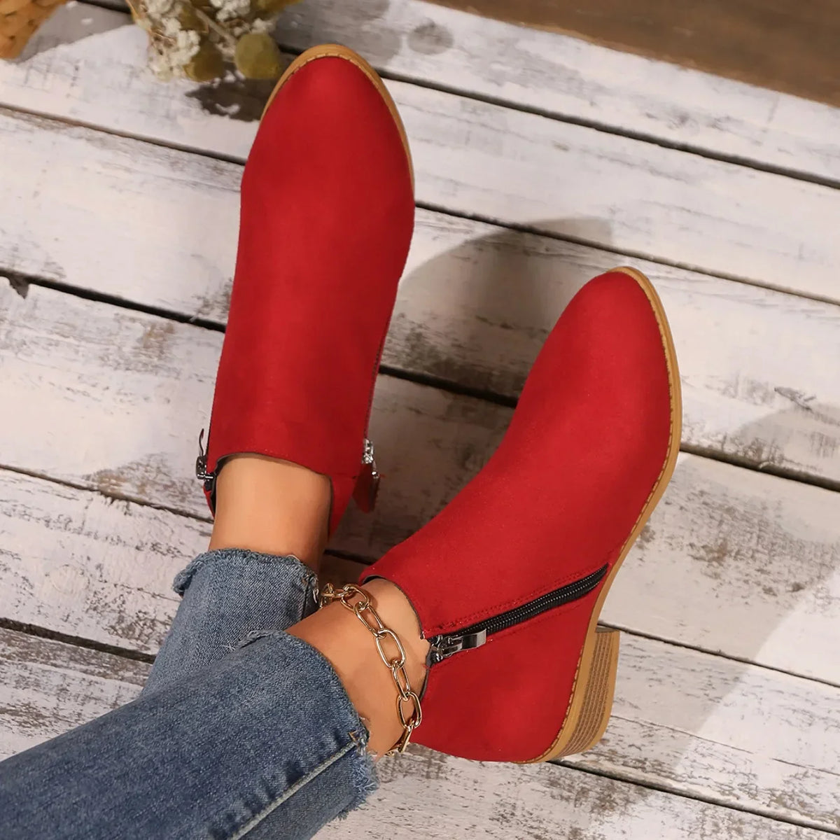 Women's Short Ankle Boots - Élégant