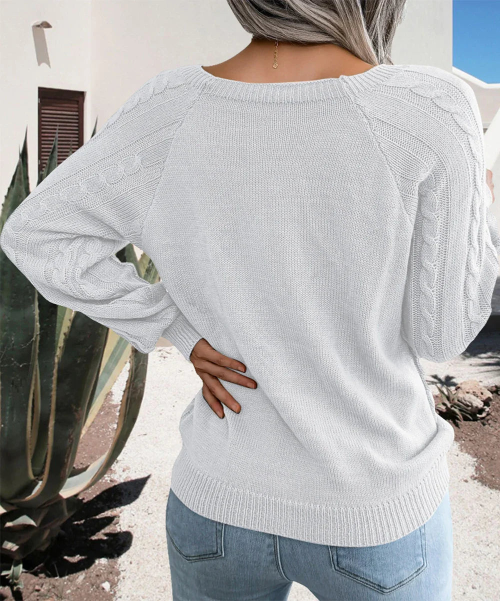 Elegant Button Sweater - Élise
