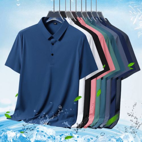 Men's Ice Silk Polo - Fresh Comfort