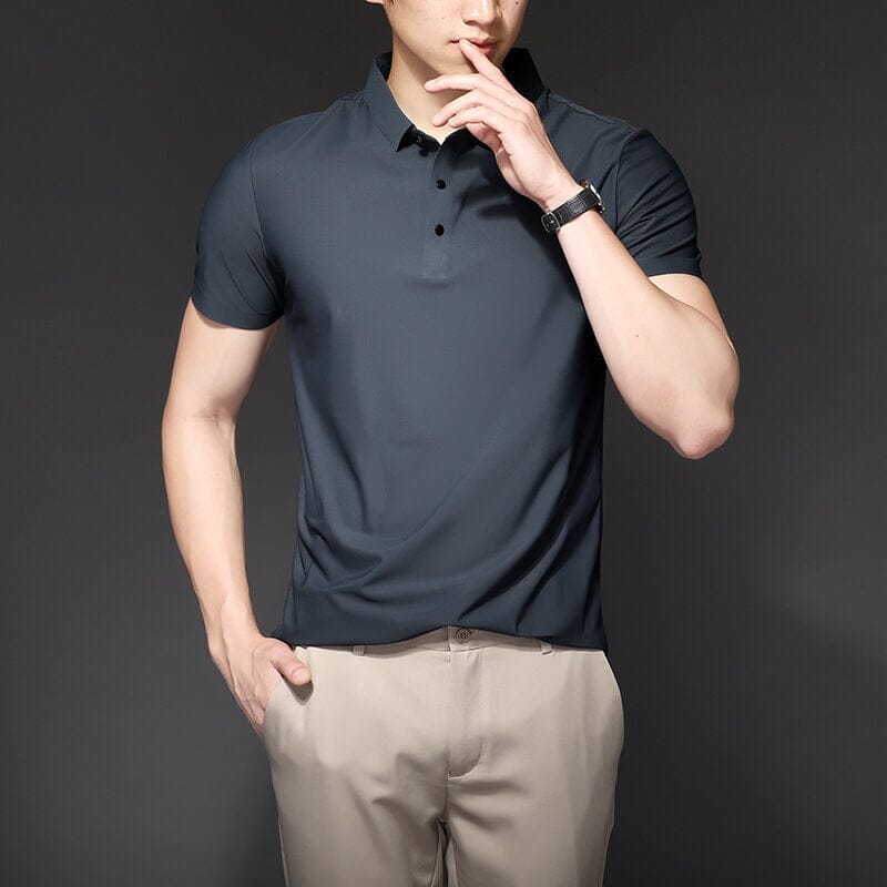 Men's Ice Silk Polo - Fresh Comfort