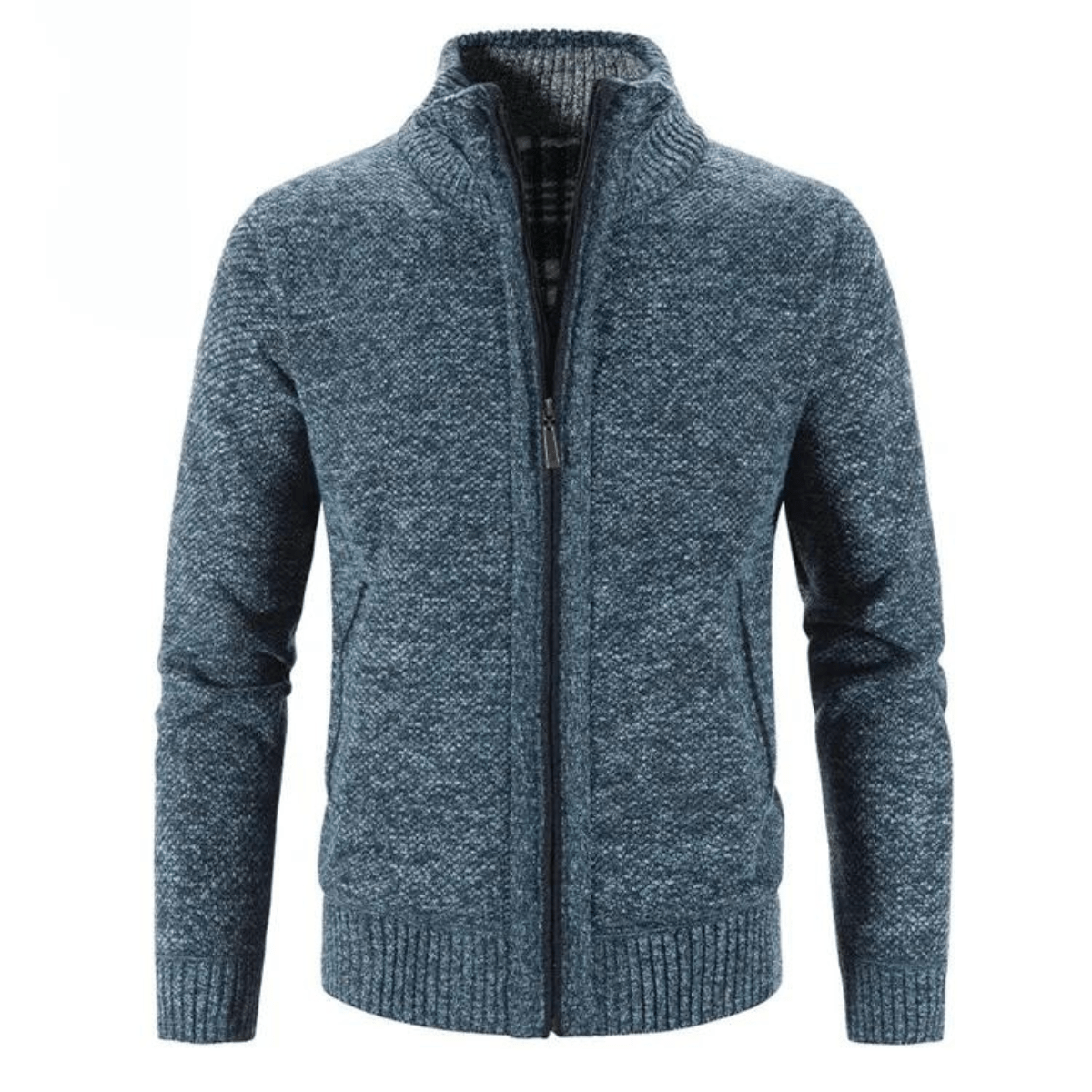 Ethan Zip High-Neck Cardigan