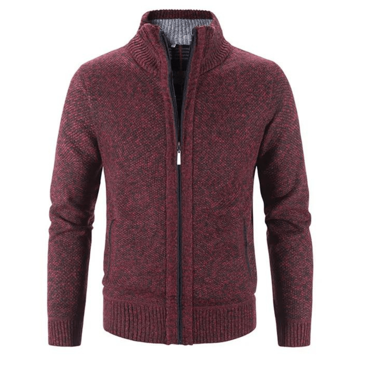 Ethan Zip High-Neck Cardigan