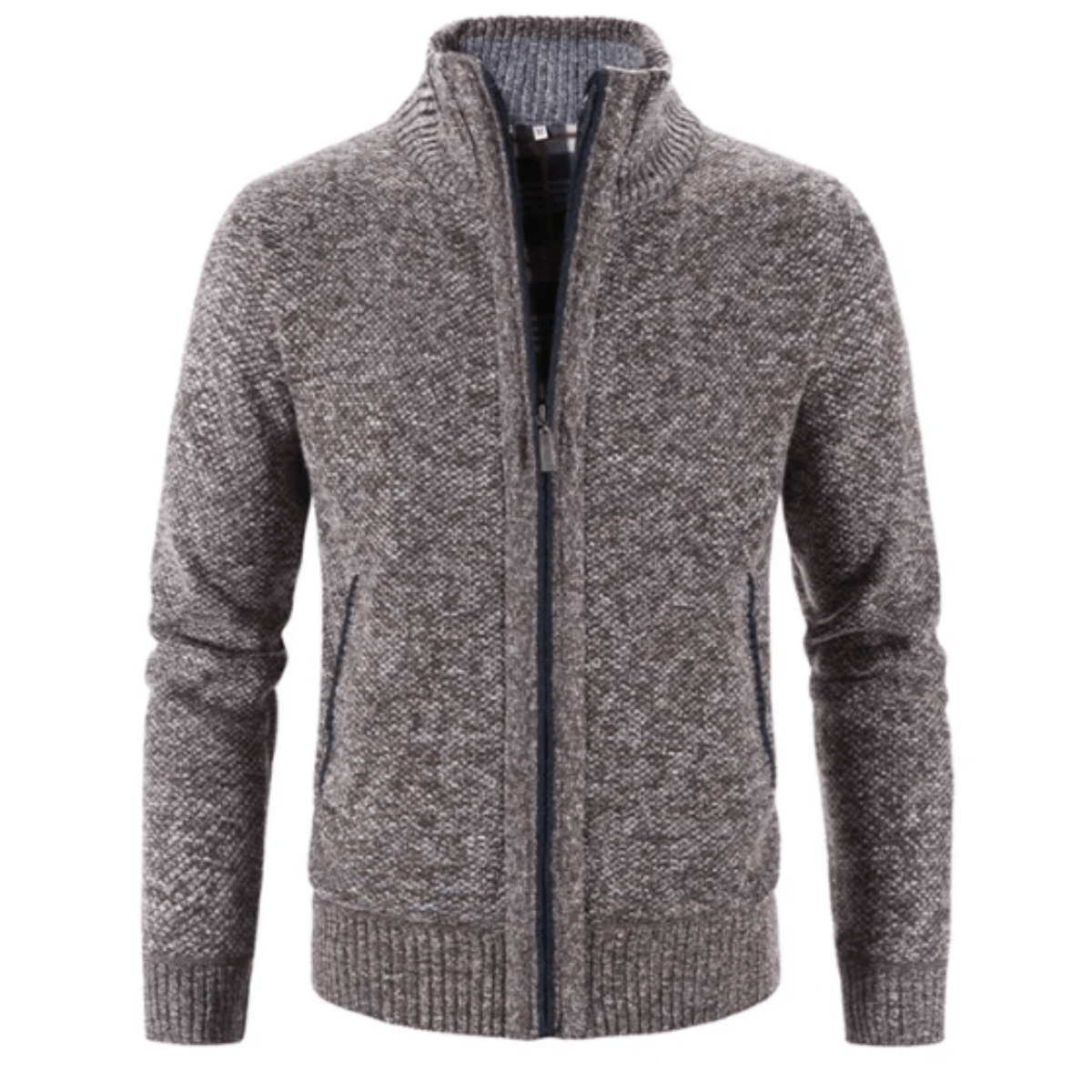 Ethan Zip High-Neck Cardigan