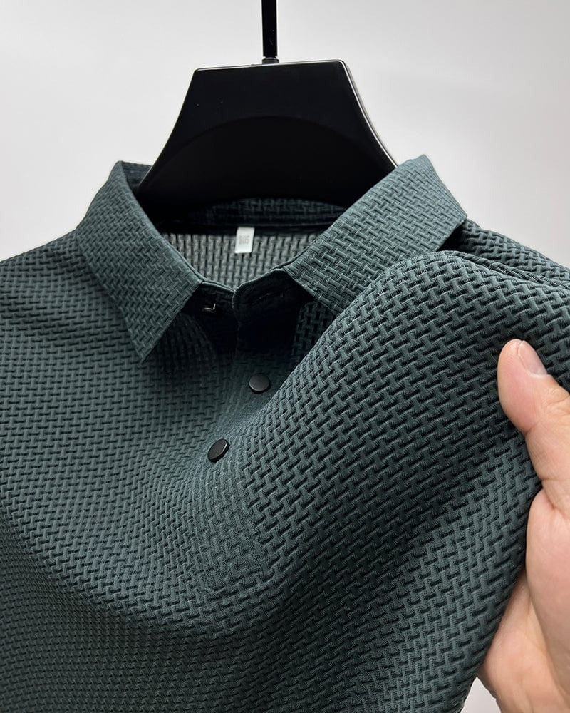 Men's Textured Stretch Polo