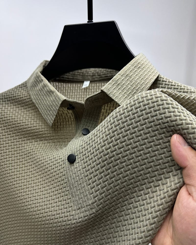 Men's Textured Stretch Polo