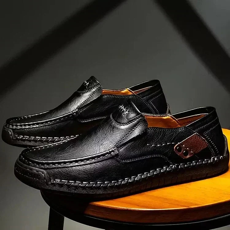 Men's Leather Slip-On Loafers – SoftStep