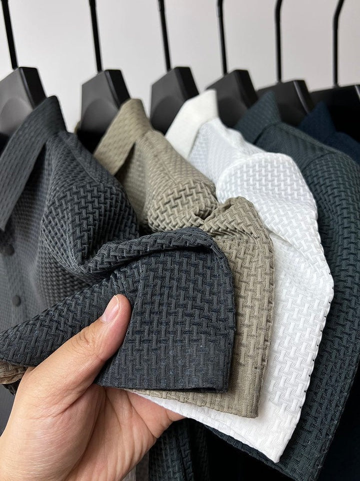 Men's Textured Stretch Polo