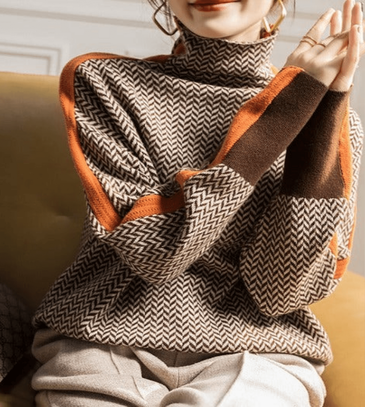 Lorena Long Striped Women's Sweater