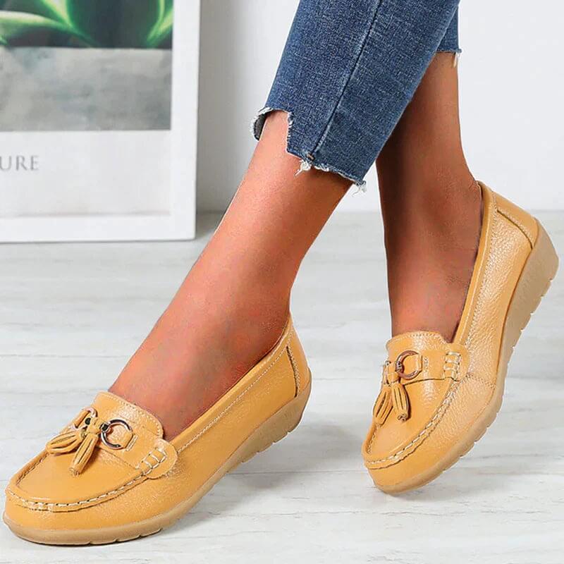 Orthopedic Leather Loafers - Mary