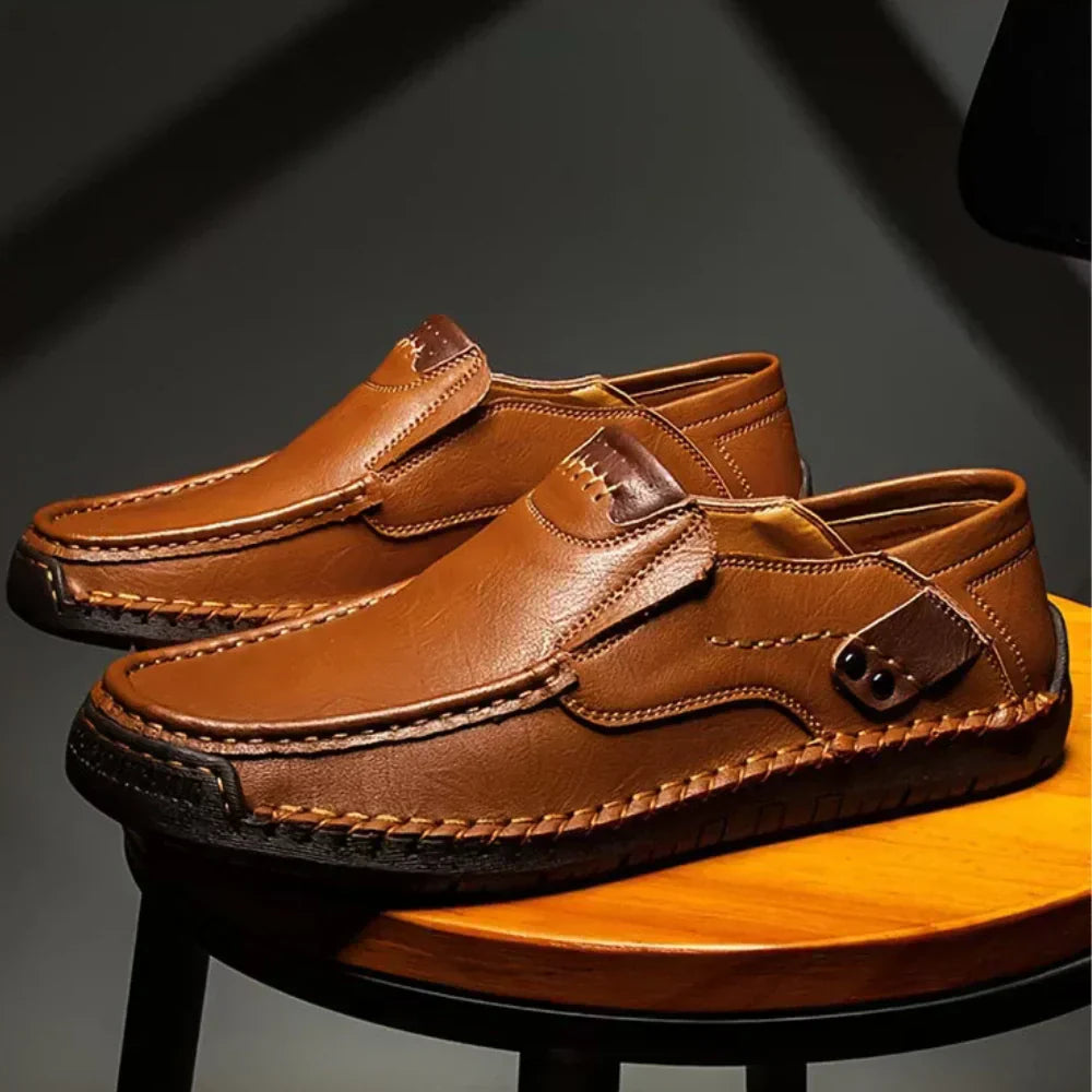 Men's Leather Slip-On Loafers – SoftStep