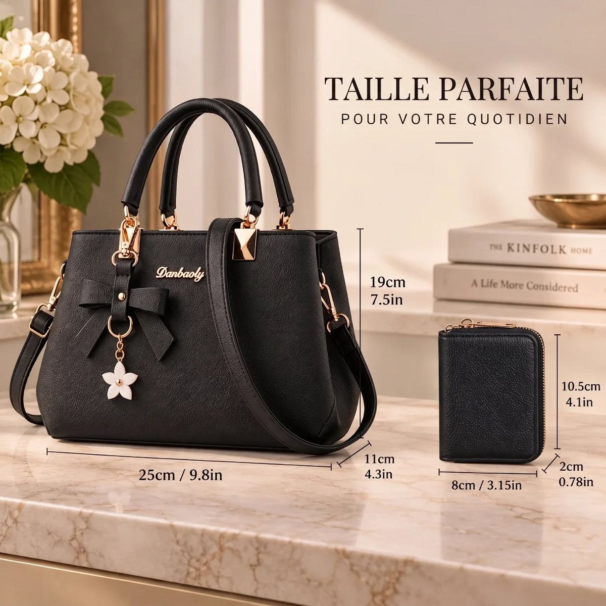 Caline | 2-Piece Women's Handbag Set – Tote & Wallet