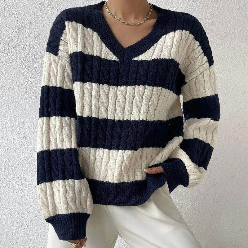 Grace Striped Knit Sweater