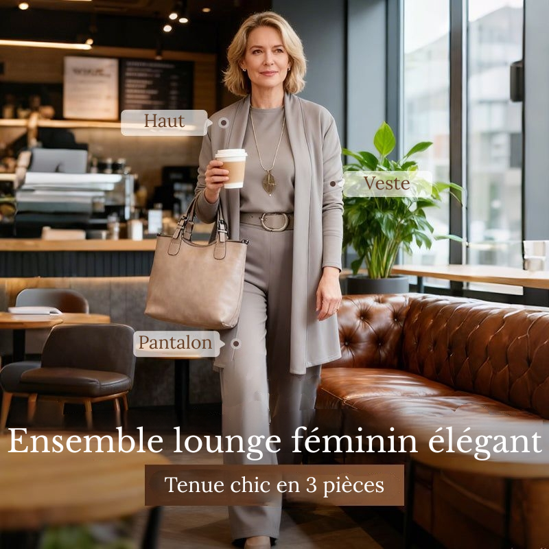 Elena – Elegant Women's 3-Piece Set (Jacket, Top & Pants)