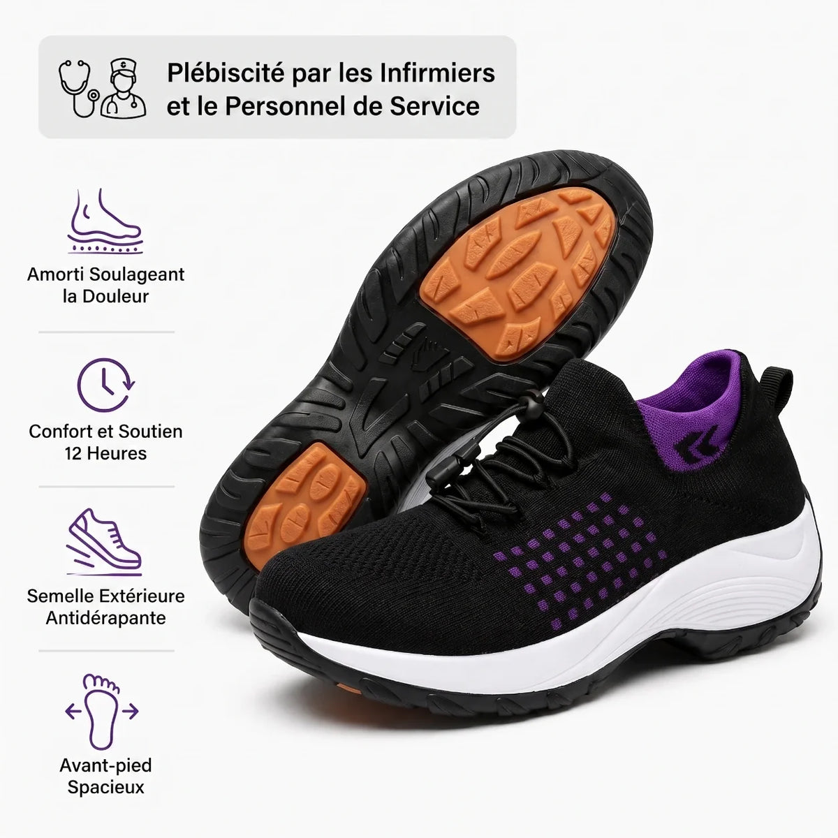OrthoShift™ – 12-Hour Shift Shoes for Foot, Knee & Back Pain Relief
