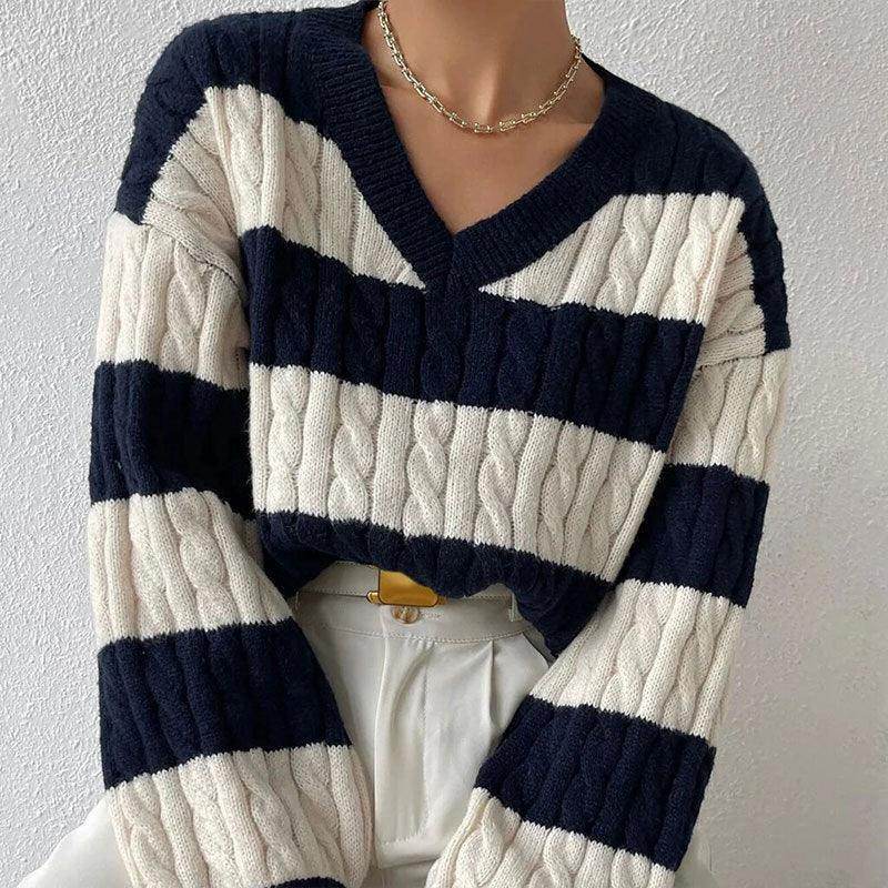 Grace Striped Knit Sweater