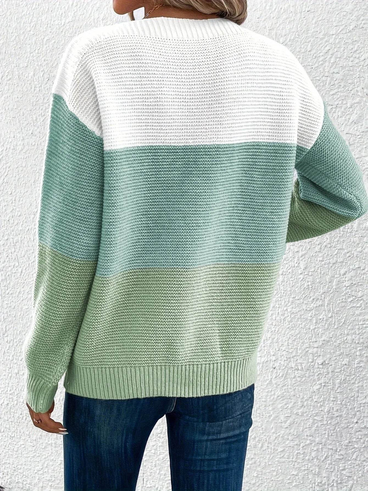 Elena Round-Neck Knit Sweater