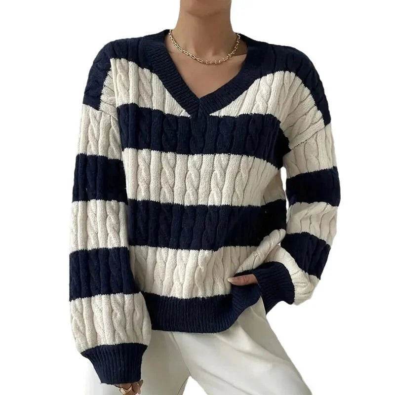 Grace Striped Knit Sweater