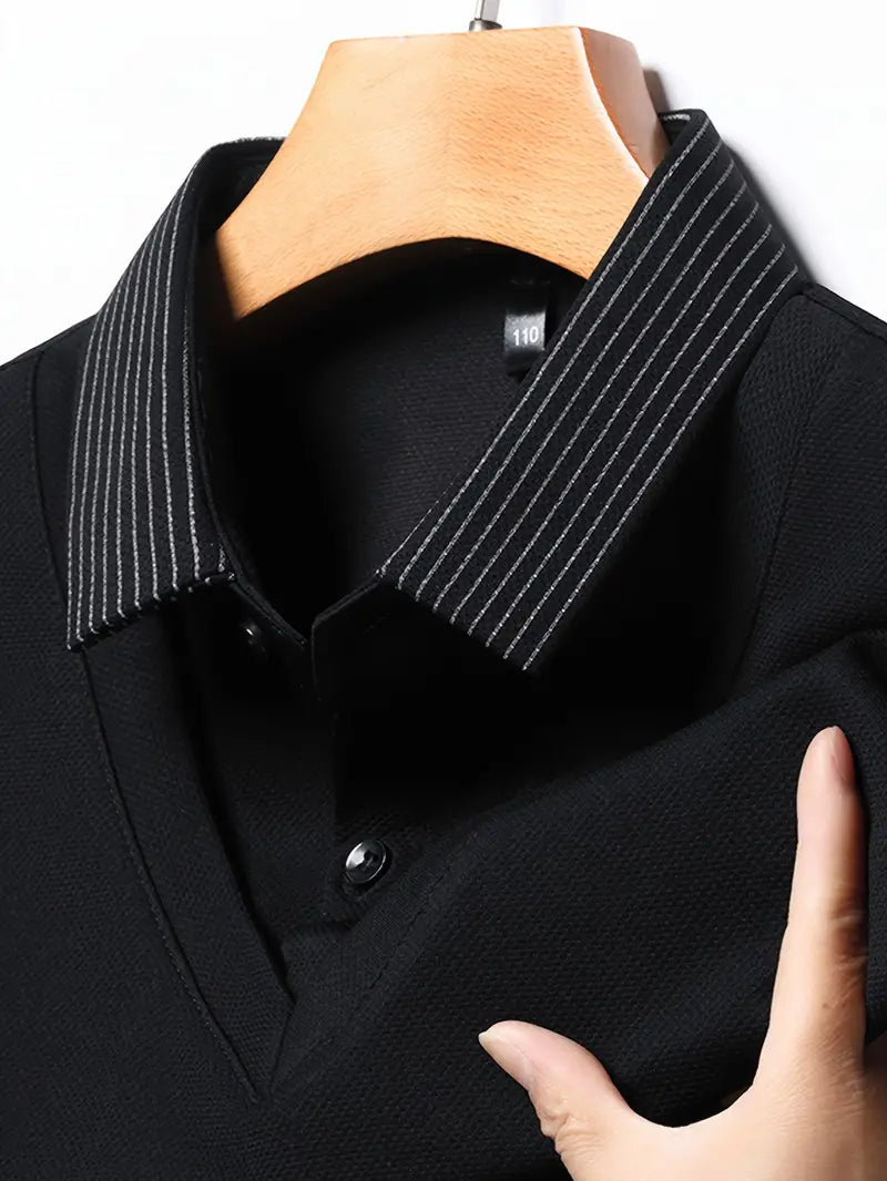Men's 2-in-1 Long-Sleeve Polo - Elegant & Breathable