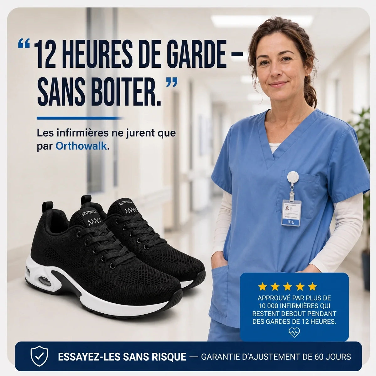 OrthoWalk™ – 12-Hour Shift Shoes for Foot, Knee & Back Pain Relief