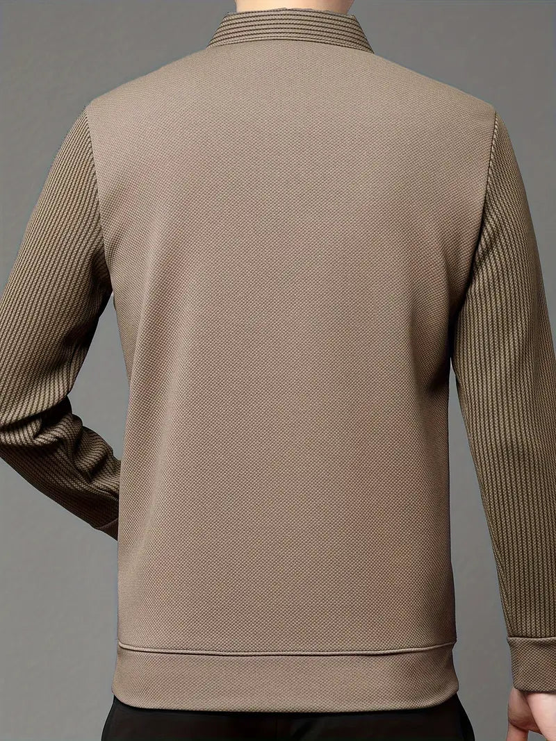Men's 2-in-1 Long-Sleeve Polo - Elegant & Breathable