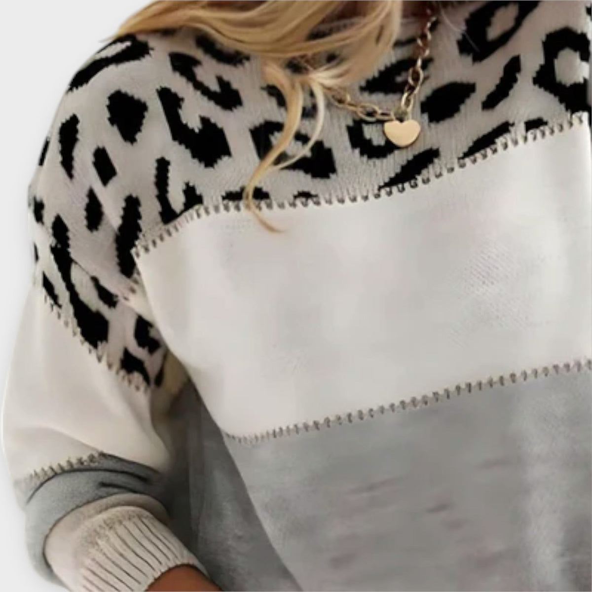 Selena Leopard Knit Sweater