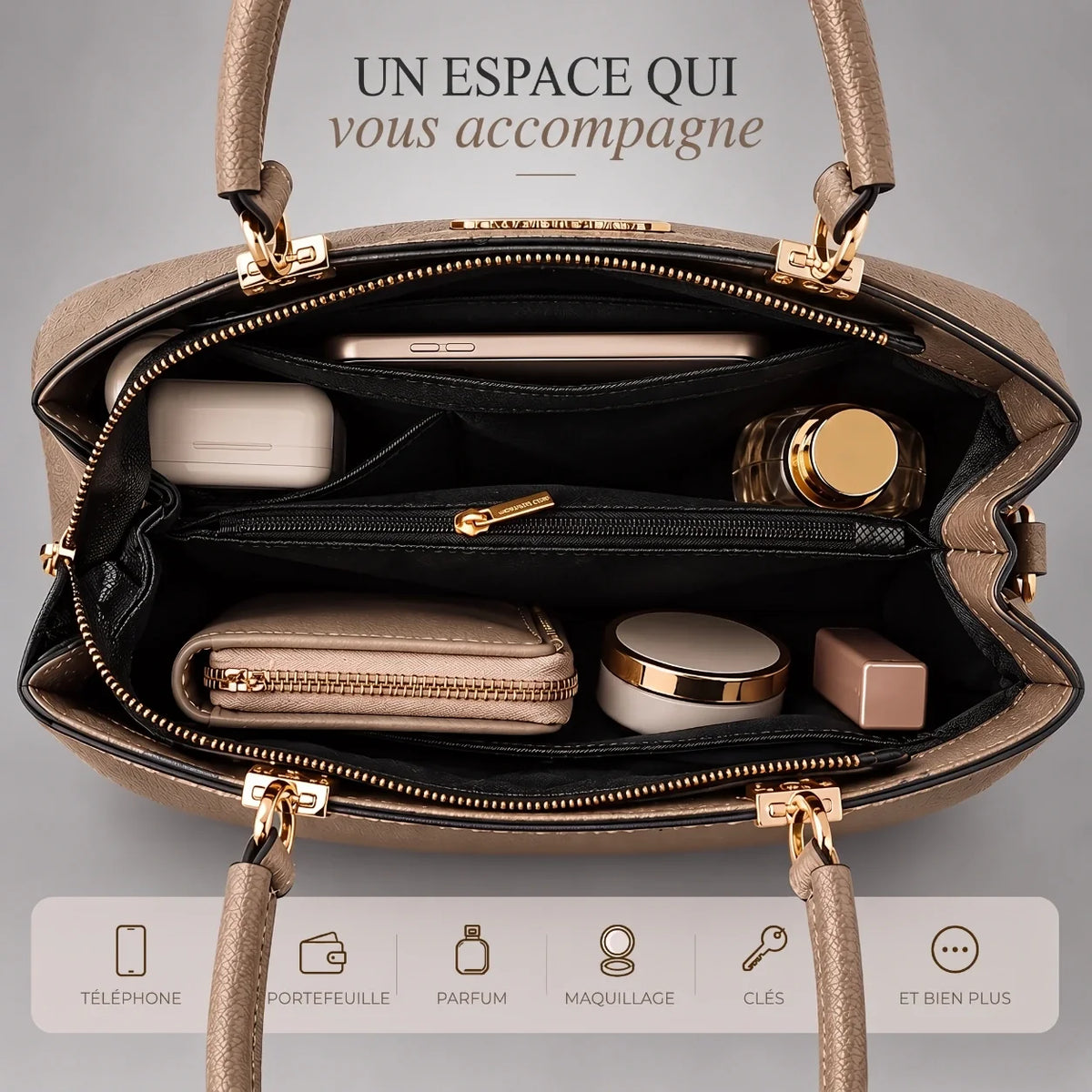 Caline | 2-Piece Women's Handbag Set – Tote & Wallet
