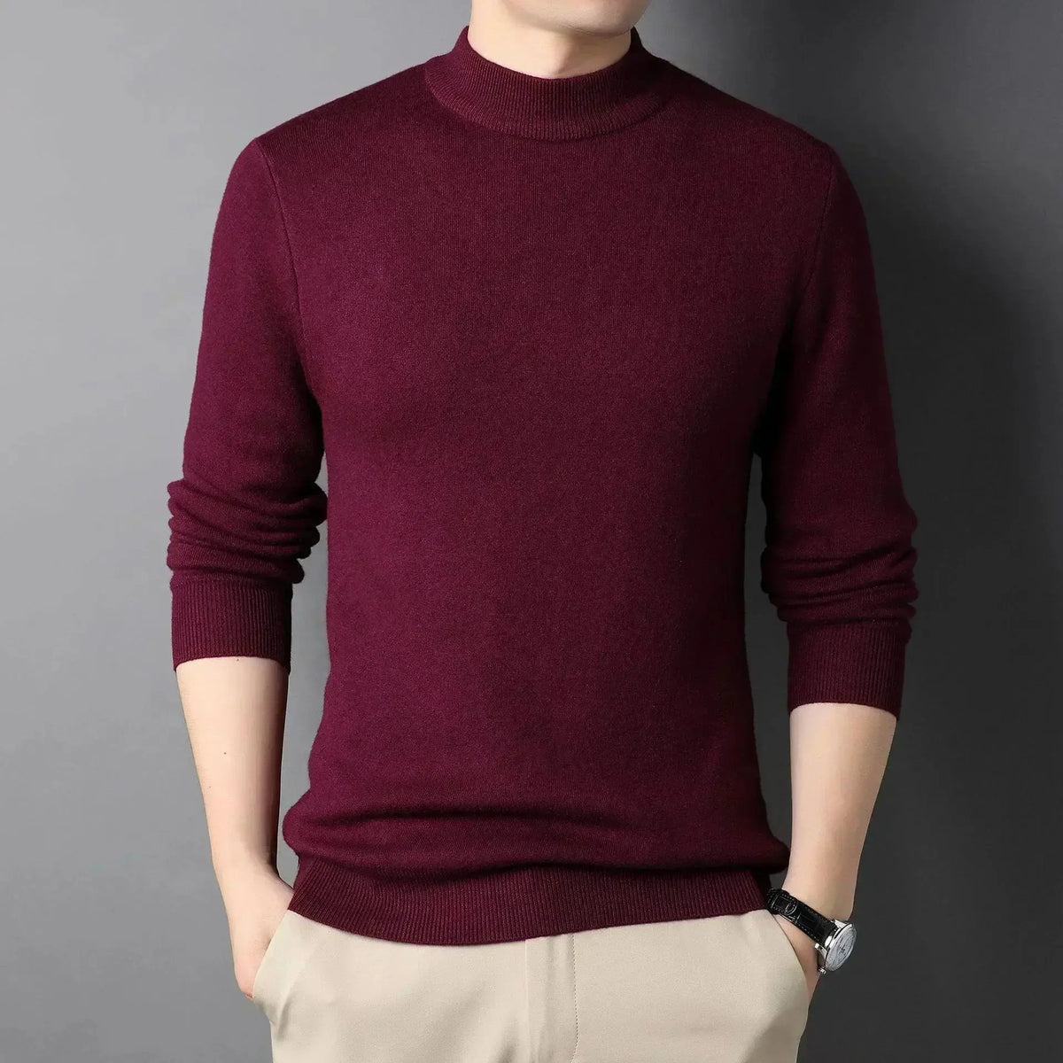 Men's High-Neck Cashmere Sweater – Damien
